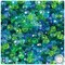 BeadTin Green & Blue Transparent Mix 6mm Faceted Round Plastic Craft Beads (600pcs)